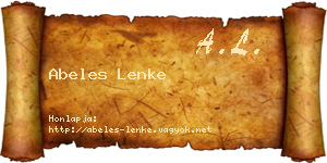 Abeles Lenke névjegykártya